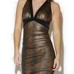 NEW with TAGS black/gold dress size S